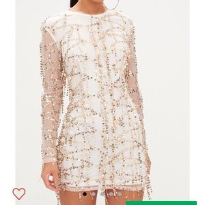 Gold sequin dress